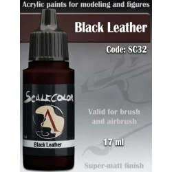 Black Leather: ScaleColor 17mL acrylic paint