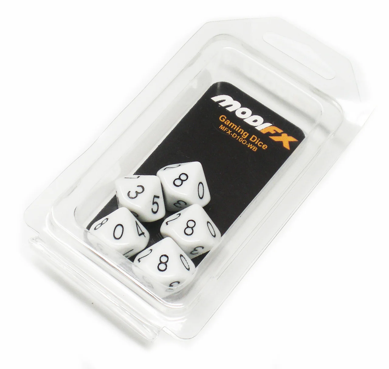 d10 dice Opaque White - Image 2