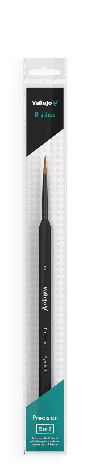 Vallejo Brushes - Precision - Round Synthetic Brush Triangular Handle No.2